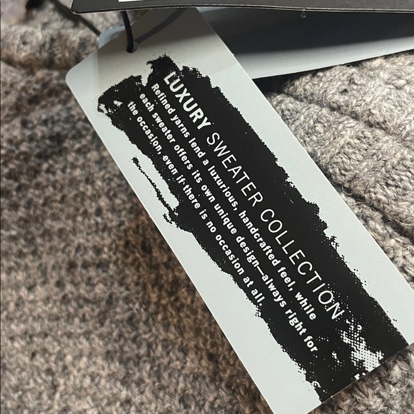 NWT Marc Anthony Heather Gray Zip-Up Knit Sweater - Picture 9 of 11